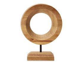 Escultura Moderna Decorativa Circulo Anel em Madeira Adorno Decoração Mesa Sala Estante Escultura Moderna Decorativa Circulo Anel em Madeira Adorno Decoração Mesa Sala Estante