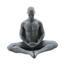 Escultura Moderna Minimalista De Figura Sentada Geométrica Impressa Em 3D Arte Zen Para Decoração De