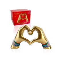 Escultura mozhixue Hand Gesture Heart Shape Love Finger Gold