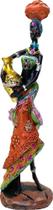 Escultura Mulher Africana Imagem Decorativa Mulher Negra