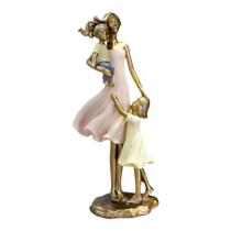 Escultura Mulher Com Um Menino E Uma Menina - Mabruk