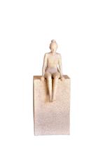 Escultura Mulher Sentada Em Polirresina - Mart Escultura Mulher Sentada Em Polirresina - Mart