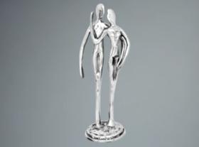 Escultura Namorado em Aluminio Polido Escultura Namorado em Aluminio Polido