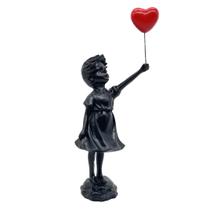 Escultura Newmyth Cute Girl com resina de balão para decoração de casa