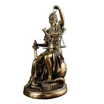 Escultura Nordic Vintage Justice Goddess em resina 26,5 cm
