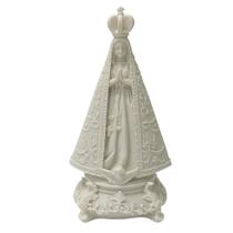 Escultura nossa senhora aparecida em po de marmore 22cm