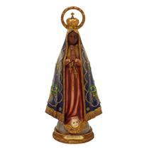 Escultura nossa senhora aparecida em resina 30cm