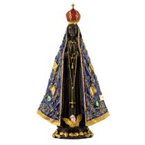 Escultura Nossa Senhora Aparecida Manto Aberto 33 cm Resina Escultura Nossa Senhora Aparecida Manto Aberto 33 cm Resina