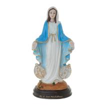 Escultura Nossa Senhora das Graças Medalha Milagrosa 22cm Escultura Nossa Senhora das Graças Medalha Milagrosa 22cm