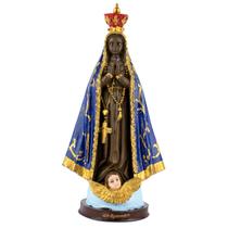 Escultura Nossa Senhora de Aparecida 30 cm em Resina Escultura Nossa Senhora de Aparecida 30 cm em Resina
