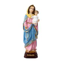 Escultura Nossa Senhora do Rosário 14 cm em Resina Escultura Nossa Senhora do Rosário 14 cm em Resina