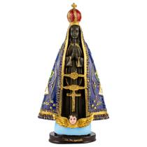 Escultura Nossa Sra Aparecida Manto Trabalhado 30 cm Resina Escultura Nossa Sra Aparecida Manto Trabalhado 30 cm Resina