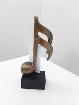 Escultura Nota Musical Semicolcheia Bronze 17 cm