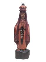 Escultura Nsa Sra das Gracas esculpida em Madeira