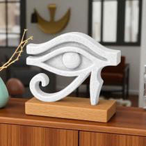 Escultura "O olho que tudo vê" - Olho de Hórus, conhecido como Udyat, é um antigo símbolo egípcio que representa proteção, saúde e poder.