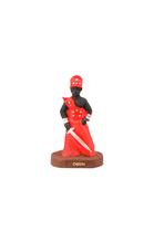 Escultura Ogum vermelho 10 cm resina