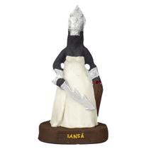 Escultura Orixa Iansã Bale Branca 9,50 cm em Resina