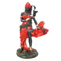 Escultura Orixá Iansã Vermelho Em Resina 23 Cm