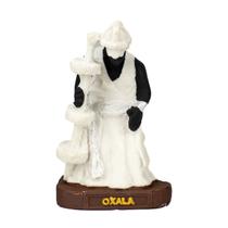 Escultura Orixá Oxalá Branco 8,50 cm em Resina Escultura Orixá Oxalá Branco 8,50 cm em Resina