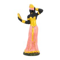 Escultura Orixa Oxum Cor Rosa 15cm em Resina