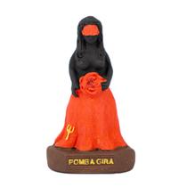 Escultura Orixá Pomba Gira Vermelha e Preta 9,50 cm em Resina