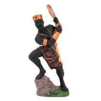 Escultura Orixá Xangô Marrom 16 cm em Resina