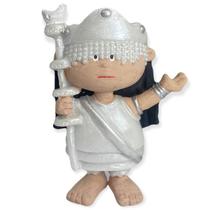 Escultura Orixás Oxalá Coleção Baby Criança 10Cm Resina