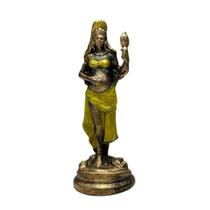 Escultura Oxum Gravidez Sagrada Vintage Em Resina 10 Cm