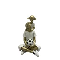 Escultura Pai E Filha Resina 15cm Presente Pai Decoração