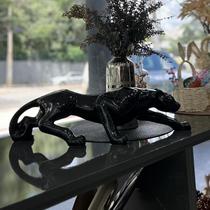 Escultura Pantera Negra - Cerâmica Tam. G - 58 Cm - Sua Decor em Casa