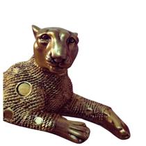 Escultura Pantera Negra Felina em Gesso Decorativa (34x14cm)