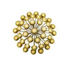 Escultura Parede Menor Metal Dourado Relevo Luxo