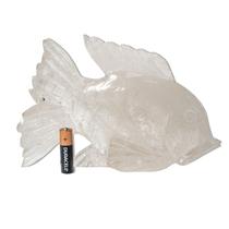 Escultura Peixe Esculpido Quartzo Cristal 1,6Kg 22cm Escultura Peixe Esculpido Quartzo Cristal 1,6Kg 22cm