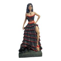 Escultura Pomba Gira Maria Padilha Preta E Vermelha 24 Cm - Meta Atacado