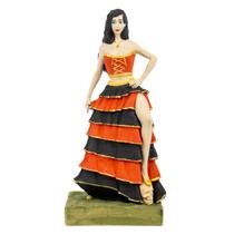 Escultura Pomba Gira Vermelha e Preta 24 cm com Crânio Resina Escultura Pomba Gira Vermelha e Preta 24 cm com Crânio Resina