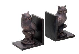 ESCULTURA PORTA LIVROS CORUJA DECOR EM RESINA 20cm