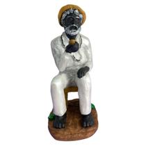 Escultura Preto Velho 15 Cm Em Resina Escultura Preto Velho 15 Cm Em Resina