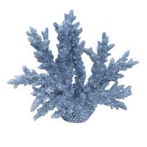 Escultura Resina Azul Coral Facetas Impecáveis Escultura Resina Azul Coral Facetas Impecáveis