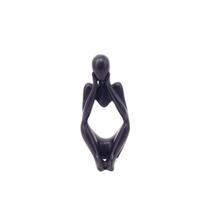 Escultura Resina Boneco Pensante Na Cor Preta 13x6cm. Escultura Resina Boneco Pensante Na Cor Preta 13x6cm.