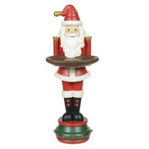 Escultura Resina Papai noel com Bandeja FlorArte Escultura Resina Papai noel com Bandeja FlorArte