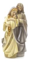 Escultura Sagrada Familia Afetuosa em Resina 30cm - Iracema