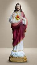 Escultura Sagrado Coração De Jesus 12.5cm Resina Impermeável