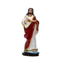 Escultura Sagrado Coração de Jesus 8,5 cm em Resina Escultura Sagrado Coração de Jesus 8,5 cm em Resina