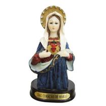 Escultura Sagrado Coração De Maria Com Luz