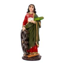 Escultura Santa Catarina 8 cm em Resina Escultura Santa Catarina 8 cm em Resina