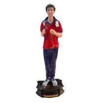 Escultura Santo Carlo Acutis 15 cm em Resina