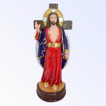 Escultura Santo Chagas 25 cm em resina Escultura Santo Chagas 25 cm em resina