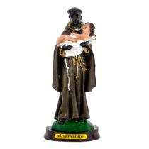 Escultura São Benedito 15 cm em Resina
