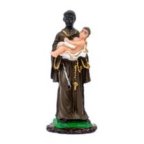 Escultura São Benedito 8 cm em Resina
