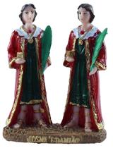 Escultura São Cosme e Damião 10 cm resina